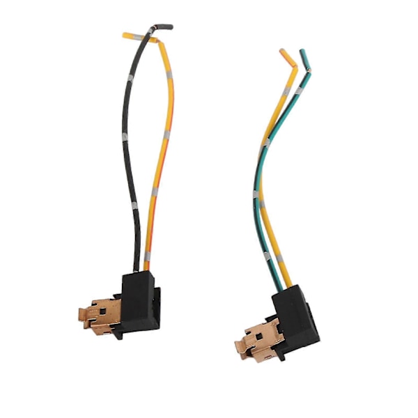 2 stk. Forlygte Lampe Pære Sokkel Ledningsnet Stik Adapter Linje Til H1 Pære [DB]