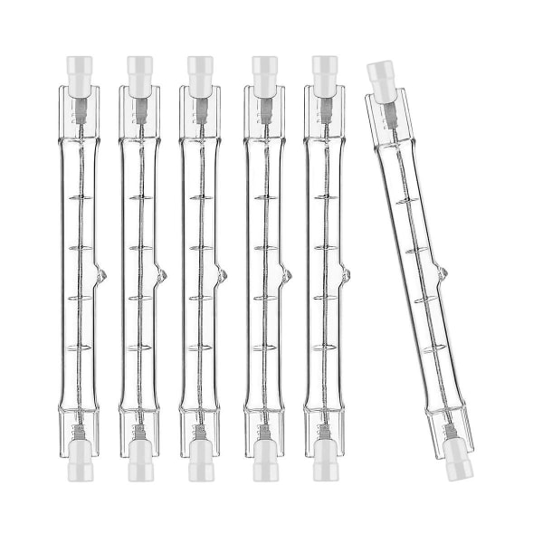 R7S Halogenlampa 118mm 200W 230V Halogenstav R7S Halogenlampa R7S Dimbar Halogenstav  Ljus 6Pack DB Transparent Color