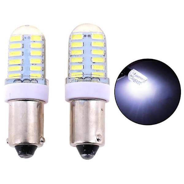 2X BA9S T11 T4W 3014 24smd 12v LED-sidoljuslampor interiörlampor vita db one size