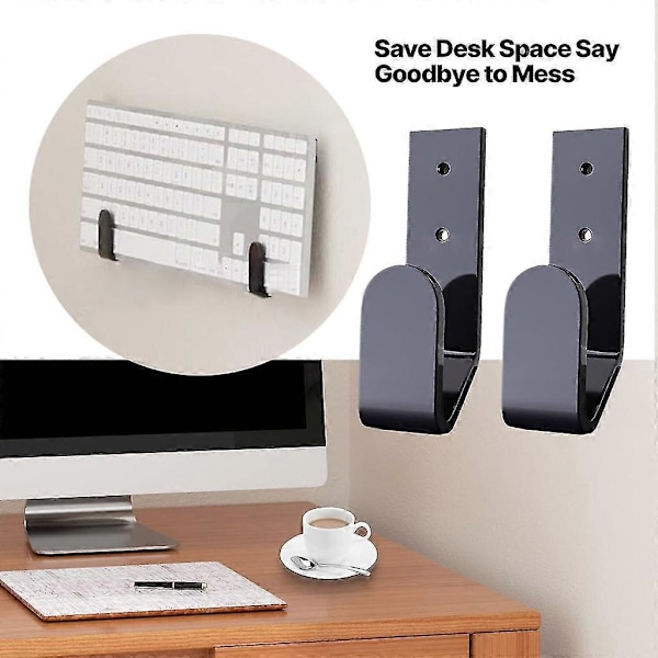 Veggmontering Universal for Tastatur Universal Trådløse Gaming Tastatur Holder [DB] 4pcs