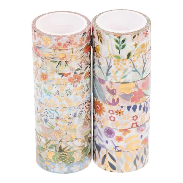 Dekorative Washi-tape for DIY-scrapbooking selvklebende tape 18 ruller[DB]