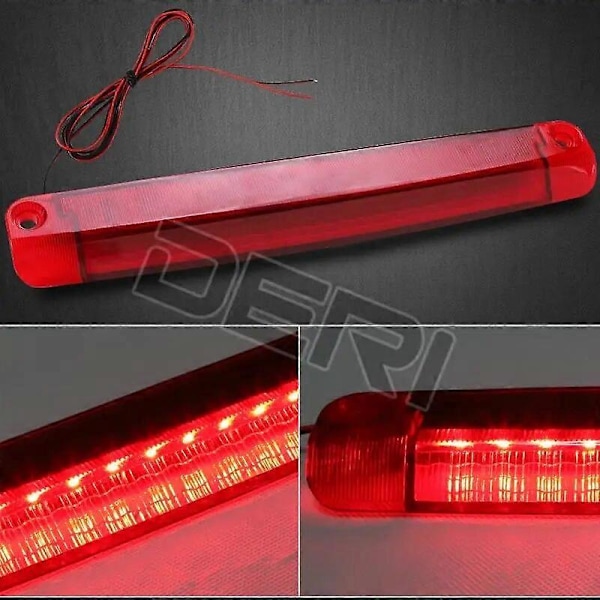 LED 3. bremselys bil tak baklys bar stoppindikator 30cm vanntett universell for bil SUV Seden ekstra baklys del db 1pc Red Shell CHINA