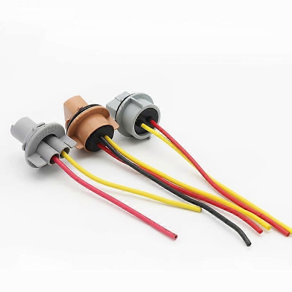 2 stk. T13 T20 7440 7443 Pære Sokkel W21W W21 5W Adapter Ledningsnett For Bil Blinklys Bremselys Base Tilbehør [DB] For T20 7440 w21w