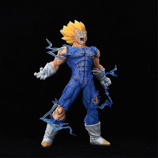 27cm Dragon Ball Z Majin Vegeta Anime Figur Självförstörelse Dbz Super Saiyan Actionfigurer Pvc Statyett Figur Modell Leksaker Present Db NO box 30cm with base