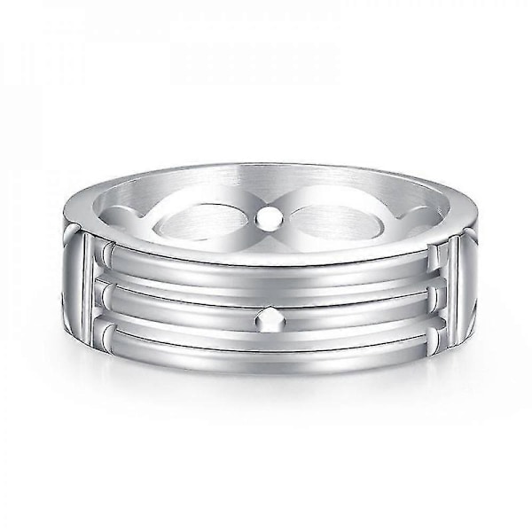 Unisex Atlantisringar i rostfritt stål, silver- och guldtoner för kvinnor och män YNA db 6 Silver