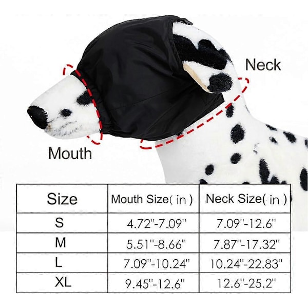 Hund Beroligende Hette Angst for Avbestilling av Stell, Anti-angst blackout Kjæledyr Øyemaske Muzzle Myk Nylon Øyedeksel for Anti Bilsyke, Stell [DB] S
