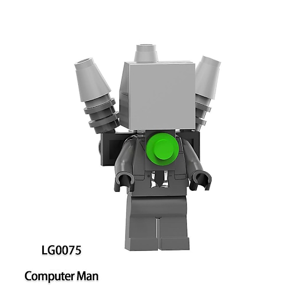 Skibidi Toilet Minifigures Byggesæt Actionfigur Byggeklodser Legetøjssæt Gaver Hjemmedekoration Ornamenter 6stk/sæt Db