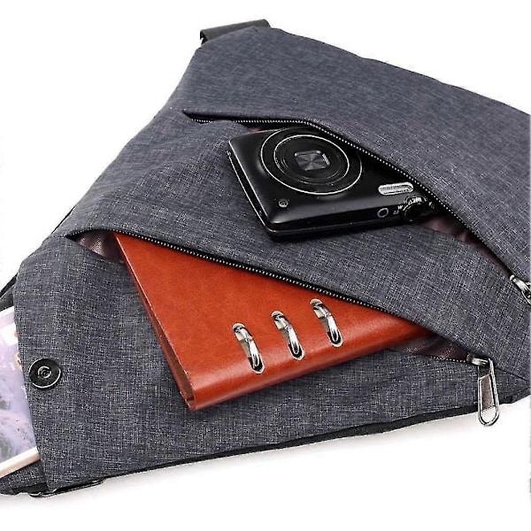 Stöldskydd Resväska Anti-Stöld Väska Slim Sling Väska Cross Body Resväska [Db] Black
