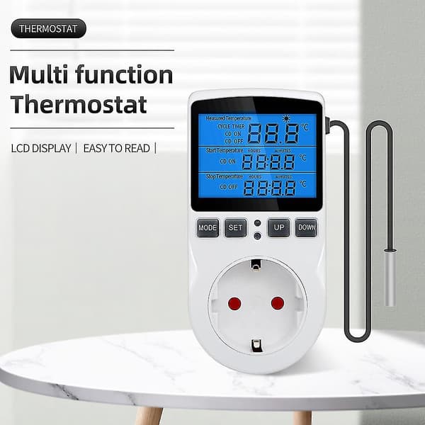 R Socket Digital Temperaturstyret Stikkontakt Med {db}