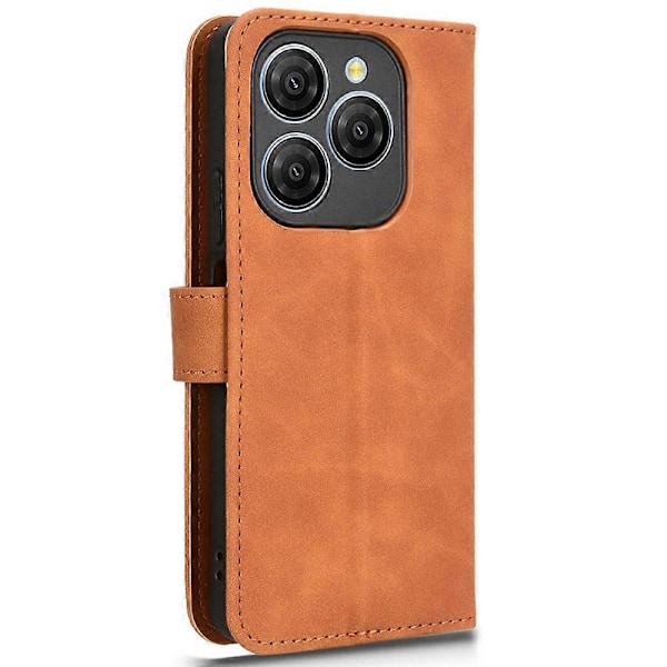 DB Nahkakotelo Blackview Shark 9 5G -puhelimelle, ihoa myötäilevä, pudotussuoja, lompakkomallinen läppäkotelo Multicolor Brown