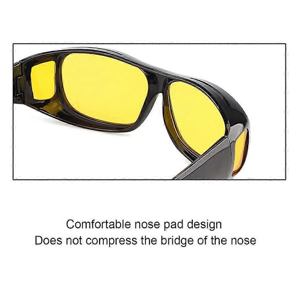 Dam Herr Anti-bländning HD Mörkerkörningsglasögon Solglasögon Glasögon Db Yellow