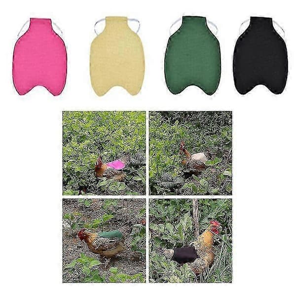 5-pack Kycklingsadel Hönsförkläde Fjäderfixerare Vingryggskydd Hönsförkläde med Elastiska Remmar för [DB]