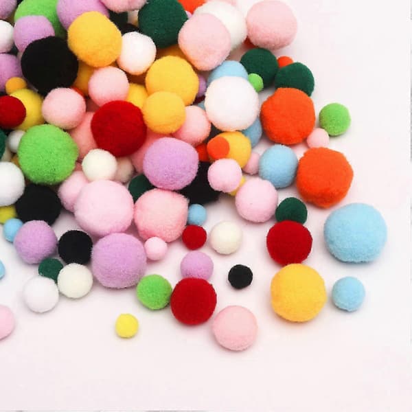 Farverige, højelastiske pom-pom jule DIY-pynt og tilbehør, macaron-stil sko- og hattepynt, børnepynt, p[DB]