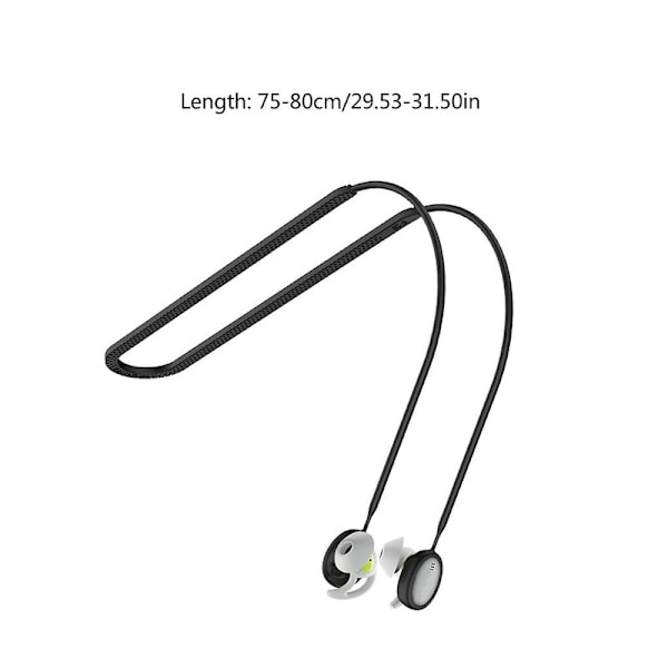 Bose-sport-kuulokkeiden kanssa yhteensopiva kadonneenestohihna, vedenpitävä riippuva kaulahihna, hikipitävä, vedenpitävä langaton kuuloke [DB] Black