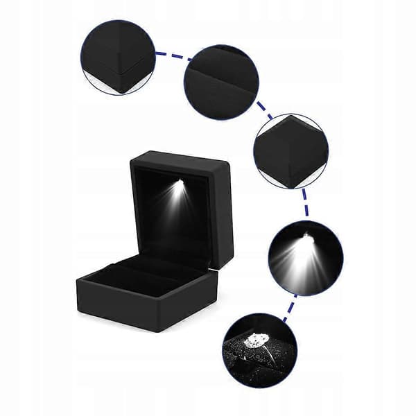 Svart forlovelsesringboks [DB] black