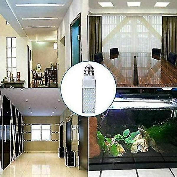 Fishpod Hvid Plante Akvarium 7w Gro Lys Led Tank Fisk Koraller Pære E27 Lampe_happyshop [DB]
