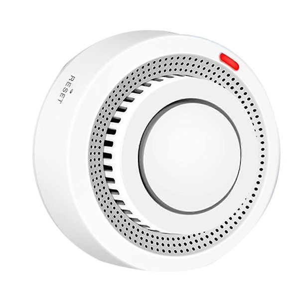 Tuya Smart Zigbee Rökdetektor Smart Hem Brandvarnare Ljud Röksensor Fungerar med Tuya Smart [DB] White