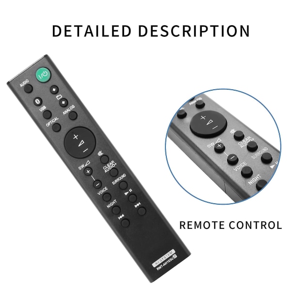 -ah103u Fjernkontroll for Sound Bar Ht-ct80 Sa-ct80 Htct80 Sact80 -wct80 Rmtah103u [DB]