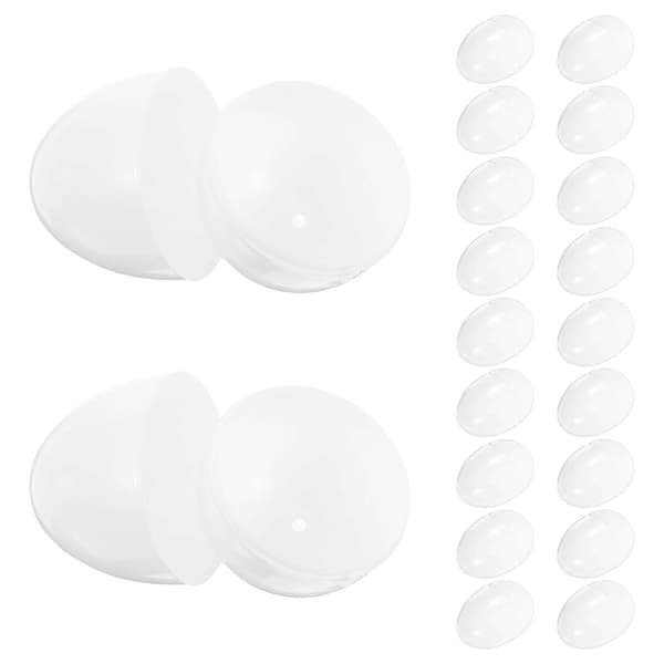 Vita påskäggsprydnader DIY-dekoration öppningsbara 20-pack