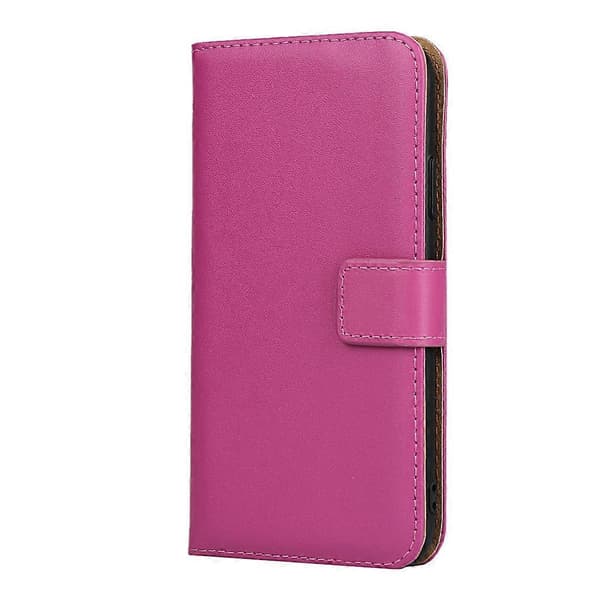 Ægte Læder Wallet Stand Cell Shell Cover til iPhone 11 6.1 tommer [DB] Pink Rose