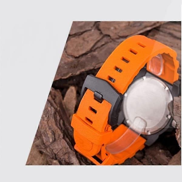 24mm Silikone Urrem til Luminox Ure Rem Tilbehør [DB] Black Silver Buckle