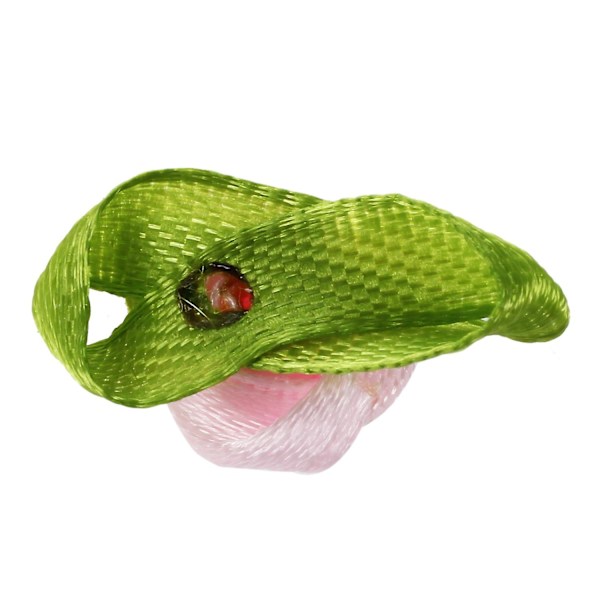 100 st mini satinband rosor blomma blad bröllopsdekor applikationer sömnad diy huvudfärg: rosa