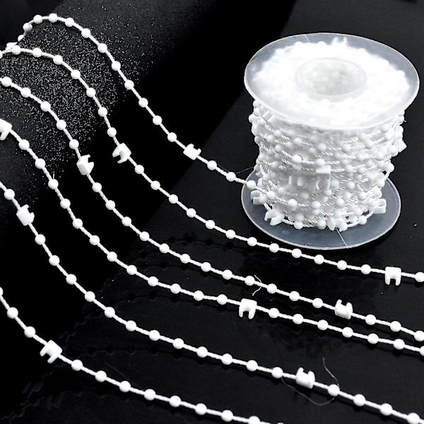 20 st vertikala persienner vikter nedre lameller 89 mm (3,5 tum) & 10 m plast vertikala persienner kedjor för gardin vertikala persienner reparationskit, vit