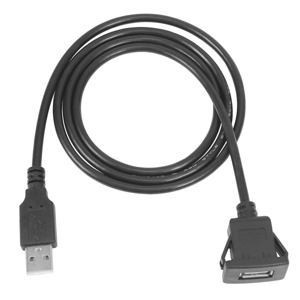 Bilinstrumentbræt Flush Mount USB Han Til Hun Stikforlængerpanel Kabel 1m [DB] black