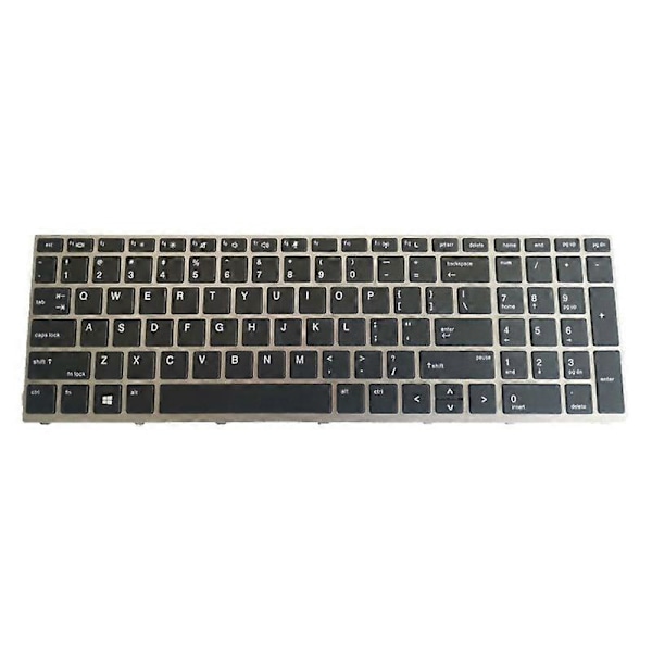 Laptop Tastatur bakgrunnsbelyst + Ramme For HP Probook 450 G5 455 G5 470 G5 Tastaturer [db] Silver frame