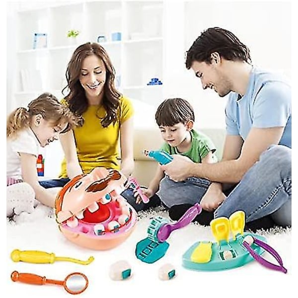 Barn Lilla Tandläkare Lek Deg Set Toy Doctor Borra och fylla Lekset Playdough Toy Set-yvan [DB]