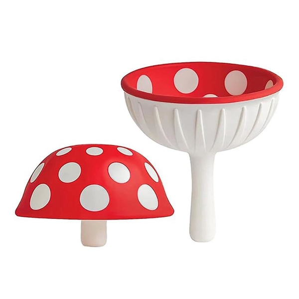 Hopfällbar magisk svamptratt liten bred mun silikontratt för burkar, 2-pack svampformad tratt DB Red