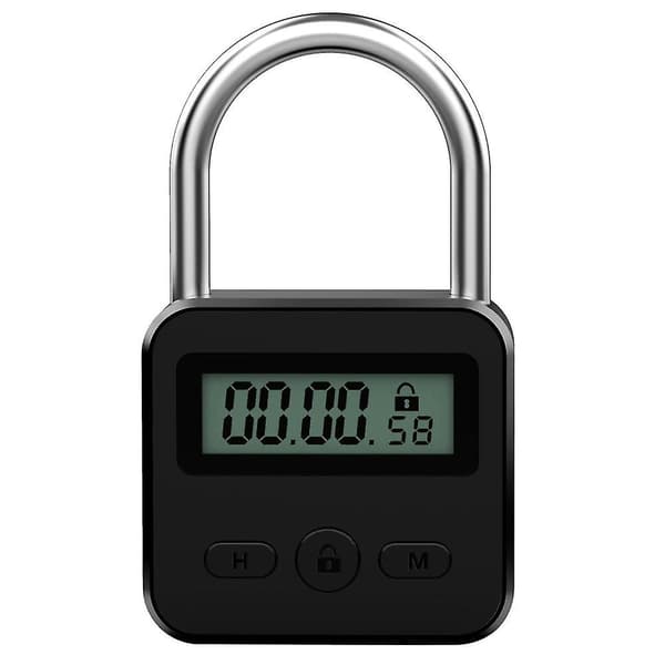 Metal Timer Lås LCD Display Multifunktion Elektronisk Tid 99 Timer Maks Timing USB Genopladelig Ti  [dB}