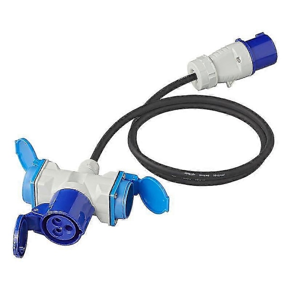 Adapterikaapeli 150cm 3x2.5mm CEE-liittimestä 2xSchuko + 1xCEE pistorasiaan Walkbee db