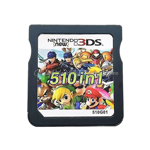 Compilation 510 In 1g01 Videospilkassette, Til Nintendo Ds / 3ds / 2ds Db