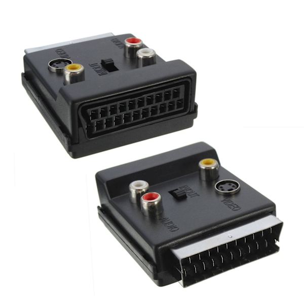 SCART - 3RCA-liitäntä S-Video AV TV-muunnin sisään/ulos 20-napaisella SCART:lla 3 RCA:han S Kotivideo Audio Video Adapteri db
