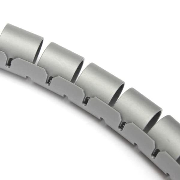 Spiral Kabelstyringsrør 2M Ø15mm med Klips - GRÅ[DB]