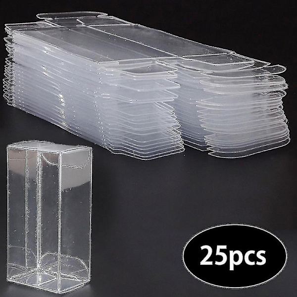 25 x 1:64 läpinäkyvä PVC-näyttölaatikko leluille Stora Car Box DB