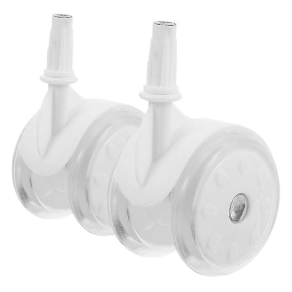 2 stk. Universelle Baby Walker Hjul Udskiftningsdele Plastik Hjul til Baby Walkers Plastik Gummi Baby Walker Hjul Reparationsdele [DB] White 9.00X6.00X4.20CM