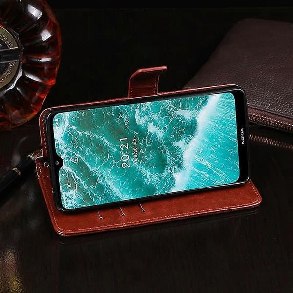 idewei Läder Telefonfodral För Nokia C30 [DB] Brown