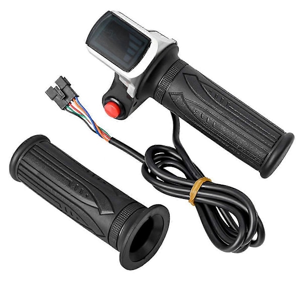 Universal Elcykel Gasspjæld Med LCD Display Håndtag Gasspjæld Til 36v Twist Gasspjæld Scooter E- [DB] 1 Set