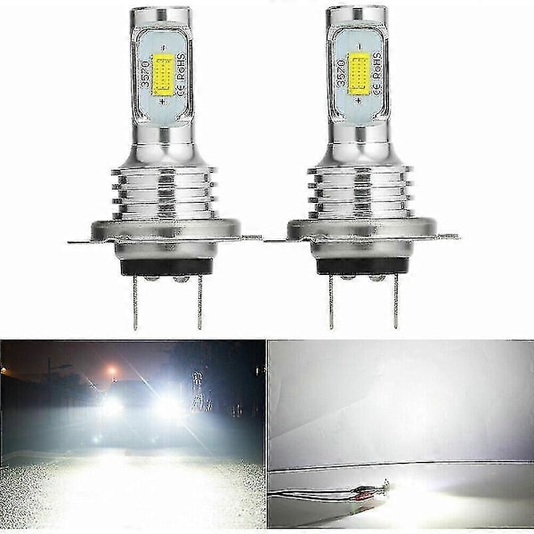 80W LED-strålkastare H7 för bil, strålkastare CSP 3570 Dekodad dimljus för bil 80W, 2 st [DB]