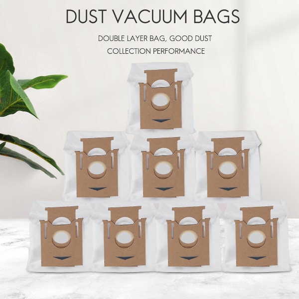 8-pack dammsugarpåsar 2,5 l för Deebot Ozmo T8 Aivi T8 Max T8-serien T9-serien N8 Pro Plus N8 Pro [DB]