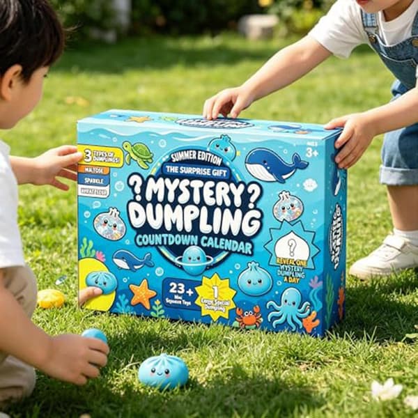 Blødt Squishy Legetøj 24 Dage Klem Bolle Julekalender Dekompression Fidget Legetøj-rx[DB] Blue