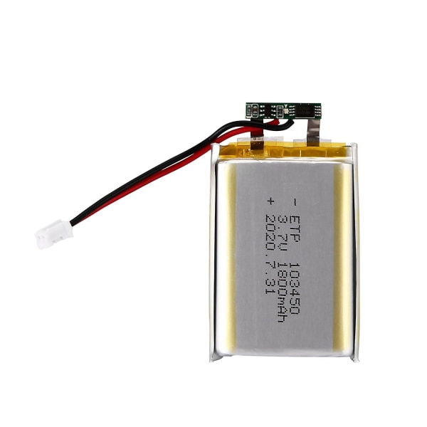103450 3.7v 1800mah Lipo Polymer Lithium genopladeligt batteri til Mp3 Gps Navigator Headset E-bog