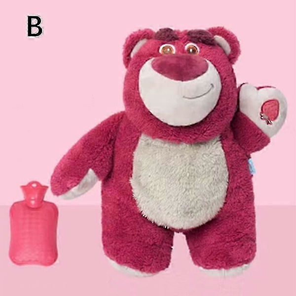 Varmtvannsflaske Myk Vinter Plysj Varmt Håndveske Hjem Vannfylling Gaver Funksjon DB Strawberry Bear