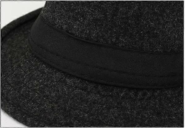 Høj Hat Uld Soft Top Hat Jazz Hat Event Top Hat [DB] Black