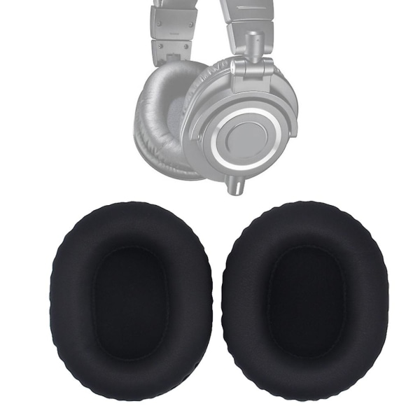 2-delade öronkuddar Ersättnings öronkudde svamp+protein läder hörselkåpa för Ath-m70x M70 hörlursreparationstillbehör