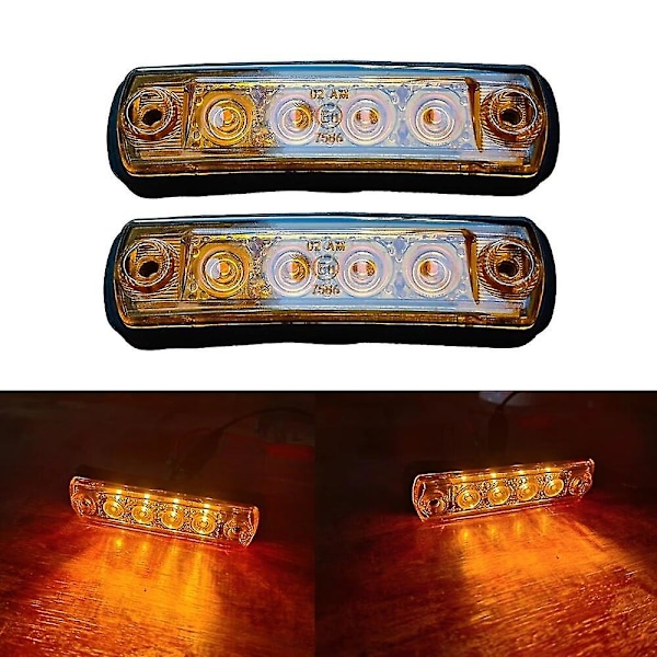 2 stk. 24V LED solskjermlys for MAN TGX TGL TGS lastebil Solskjermlampe OEM 81252606121 Man førerhuslys [DB] 2Pcs Amber B