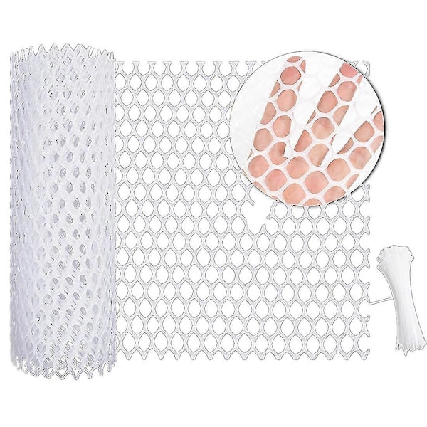 Återanvändbar Plast Hönsnät Stängsel Lättviktigt Hållbart Hexagonalt Nät Gör-det-själv Projekt Trädgård Gård [DB]