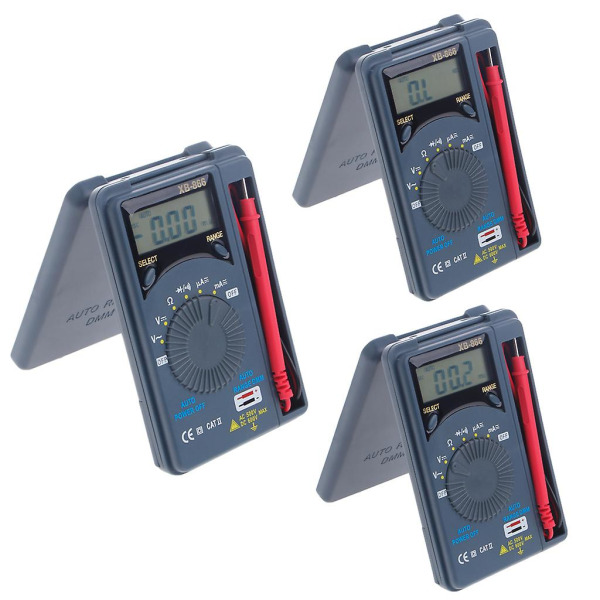 Xb866 Mini Auto Range LCD-jännitteenmittauslaite Tester Tool Ac/dc Pocket Digitaalinen Multimetri [DB]